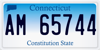 CT license plate AM65744