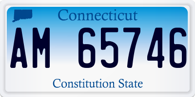 CT license plate AM65746