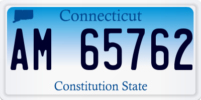CT license plate AM65762