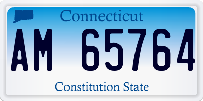 CT license plate AM65764