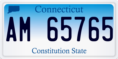 CT license plate AM65765