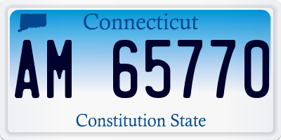 CT license plate AM65770
