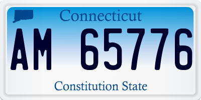 CT license plate AM65776