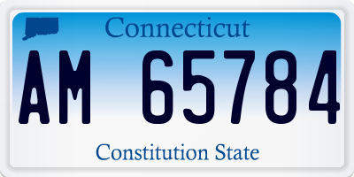 CT license plate AM65784