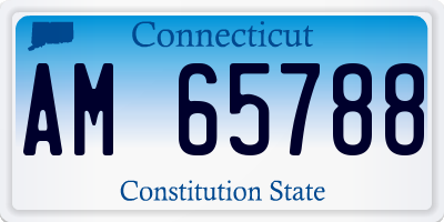 CT license plate AM65788