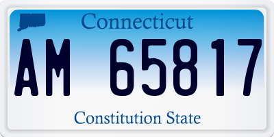 CT license plate AM65817