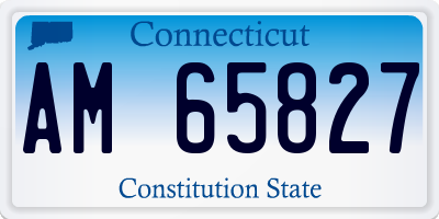 CT license plate AM65827