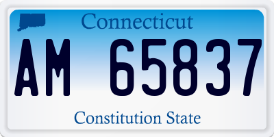 CT license plate AM65837