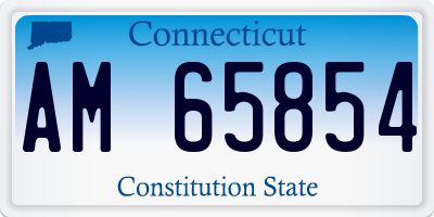 CT license plate AM65854