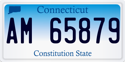 CT license plate AM65879