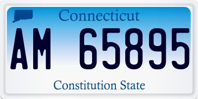 CT license plate AM65895