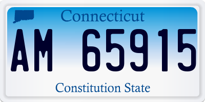 CT license plate AM65915