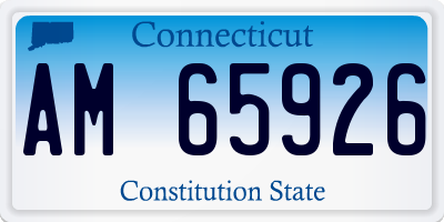 CT license plate AM65926