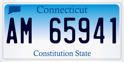 CT license plate AM65941