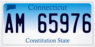 CT license plate AM65976