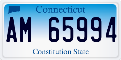CT license plate AM65994