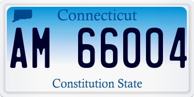 CT license plate AM66004