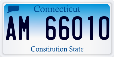 CT license plate AM66010