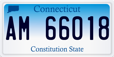 CT license plate AM66018