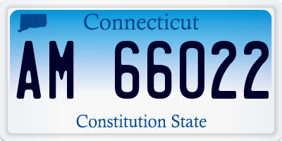 CT license plate AM66022