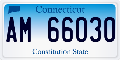 CT license plate AM66030