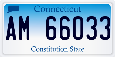 CT license plate AM66033