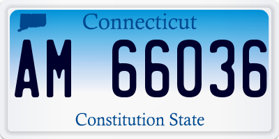 CT license plate AM66036