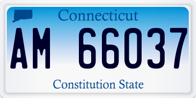 CT license plate AM66037
