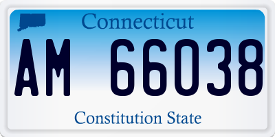 CT license plate AM66038