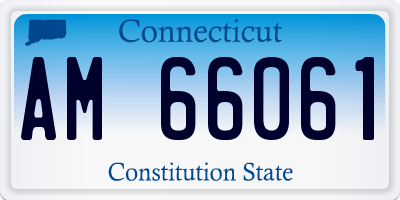 CT license plate AM66061