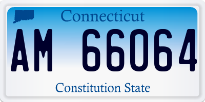CT license plate AM66064