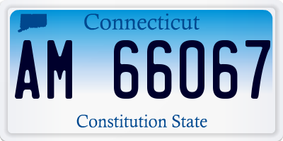 CT license plate AM66067