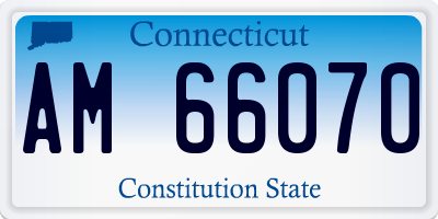 CT license plate AM66070