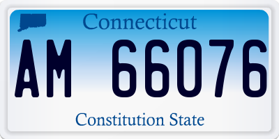 CT license plate AM66076