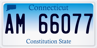 CT license plate AM66077
