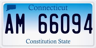 CT license plate AM66094