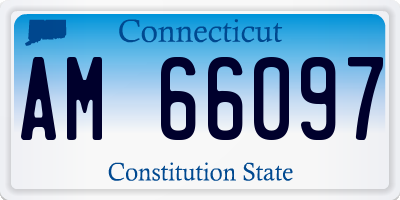 CT license plate AM66097