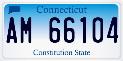 CT license plate AM66104