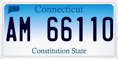 CT license plate AM66110