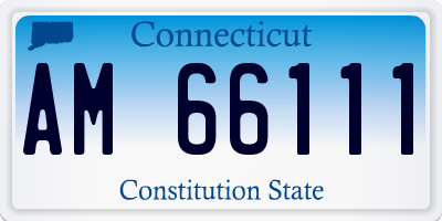 CT license plate AM66111