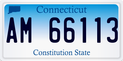 CT license plate AM66113