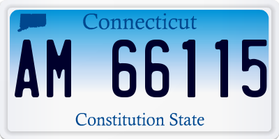 CT license plate AM66115