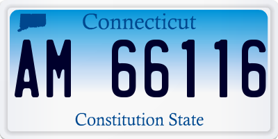 CT license plate AM66116