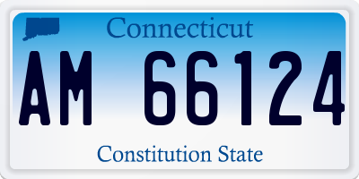 CT license plate AM66124