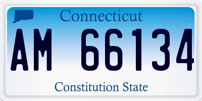 CT license plate AM66134
