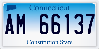 CT license plate AM66137