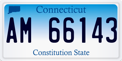 CT license plate AM66143