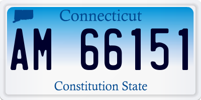CT license plate AM66151