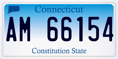 CT license plate AM66154