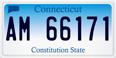 CT license plate AM66171